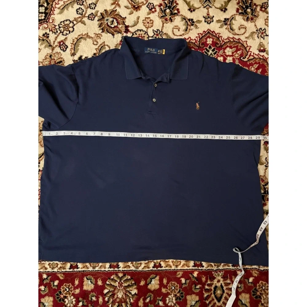Polo Ralph Lauren Polo Shirt 3XB Big Navy Blue Pony Short Sleeve Cotton